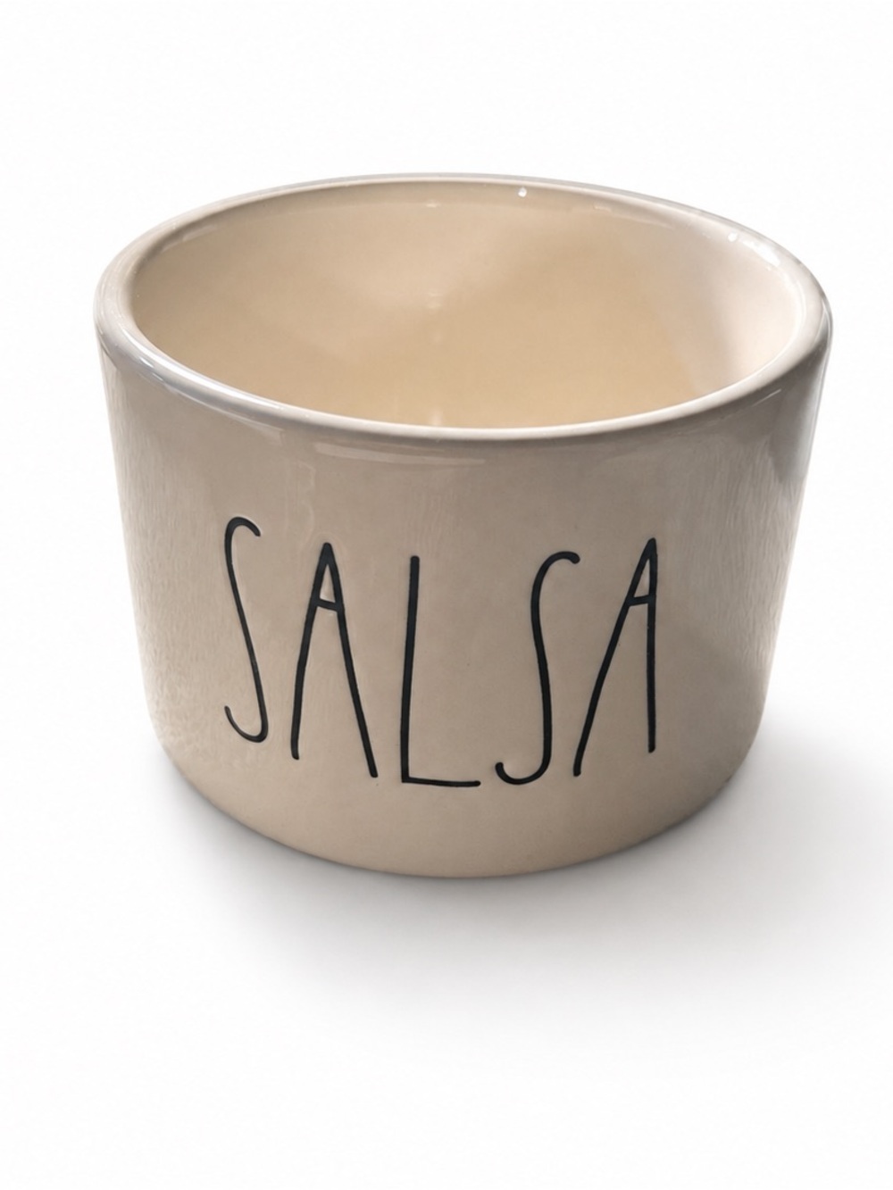 Rae Dunn Cream 'SALSA' Ceramic Dip Bowl
